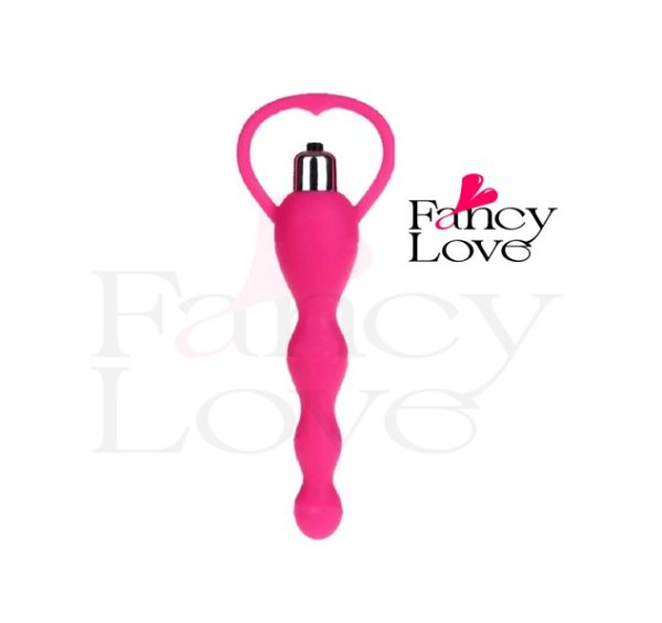Plug anal vibrador con botón - Rosa chicle